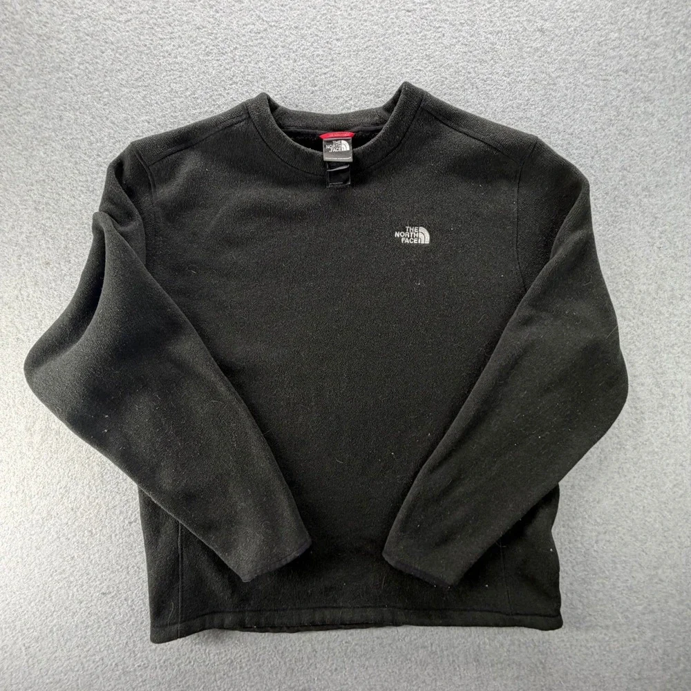 The North‎ Face Mens XXL Black Fleece Crewneck Pullover Sweatshirt Logo NF0A4NAJ